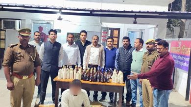 रहीमाबाद में अवैध विदेशी शराब के साथ युवक गिरफ्तार, 135 पव्वे बरामद